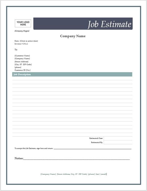 Search Results For “free Blank Job Estimate Forms” Calendar 2015