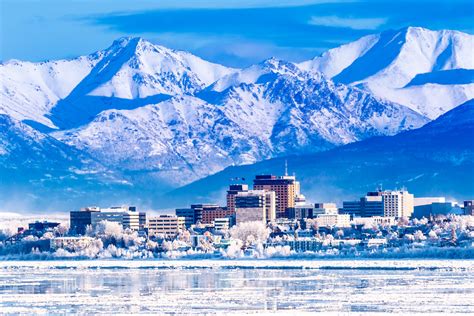 Anchorage Alaska A View Of Downtown Anchorage On A Cold F Flickr