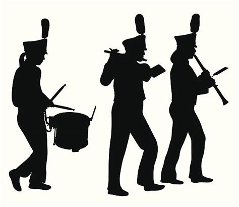 Royalty Free Marching Band Silhouette Clip Art Vector Images