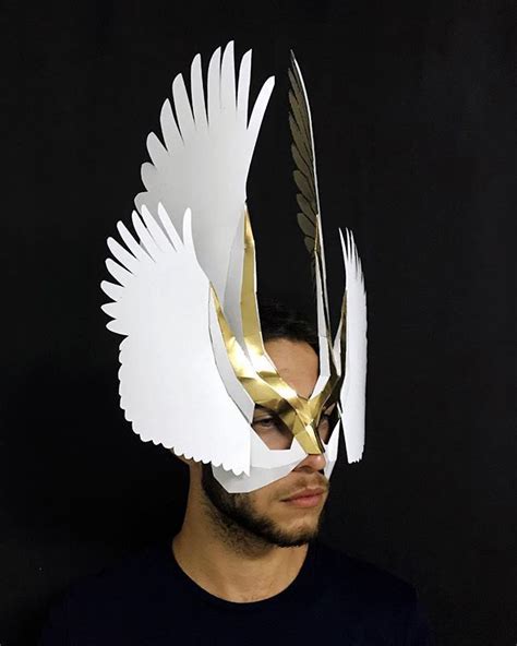 Gold Angel Mask Papercraft Iluiztrar