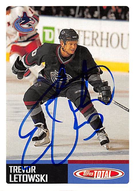 Montreal canadiens tap trevor letowski as new assistant coach global news 18:06. Trevor Letowski autographed Hockey Card (Vancouver Canucks ...