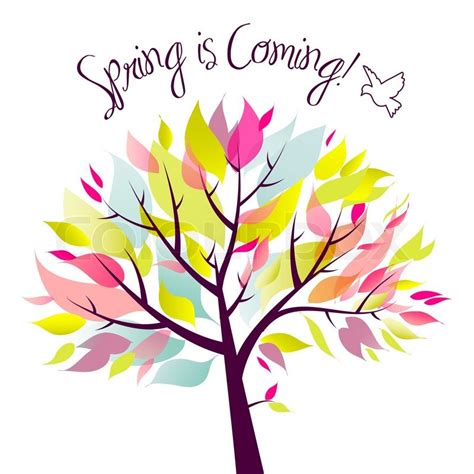 Spring Is Coming Stock Vector Colourbox