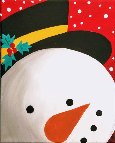 Kids Frosty The Snowman Pinots Palette Painting