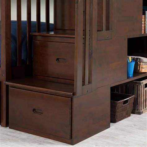 We recommend that you double check that all screws are tight, and that all parts are secure before use and periodically check that all screws are tight to ensure lasting safety. Atlantic Furniture Columbia Twin Over Full Staircase Bunk ...
