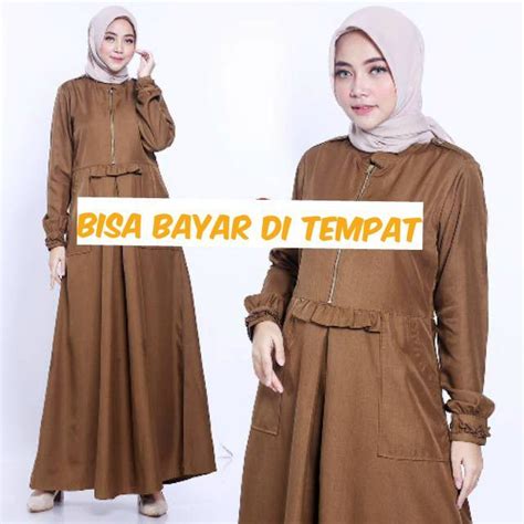 Model baju gamis warna terang untuk orang gemuk (ig: 50 Gambar Baju Dinas Keki Wanita