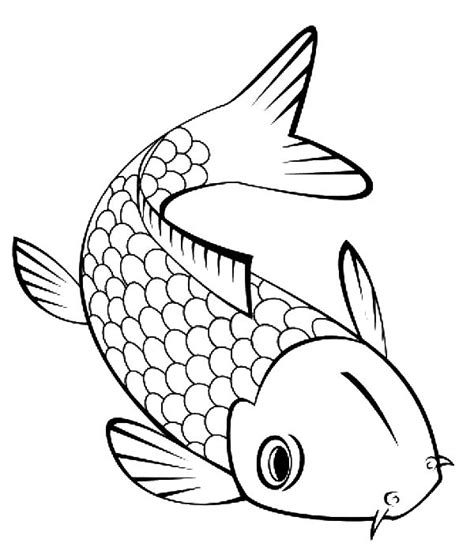 Fish are aquatic animals that swim in water. Cute Little Koi Fish Coloring Pages - Download & Print Online Coloring Pages for Free | Color Nimbus