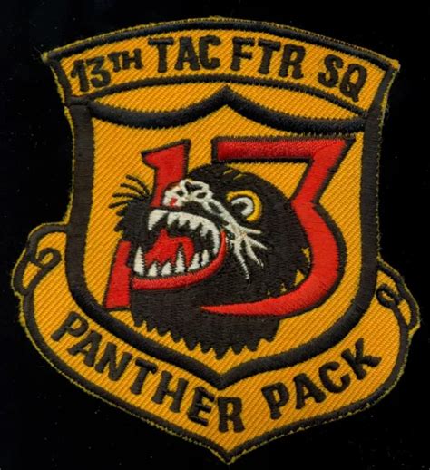 Usaf 13th Tactical Fighter Squadron Panther Pack Patch N 22 1500