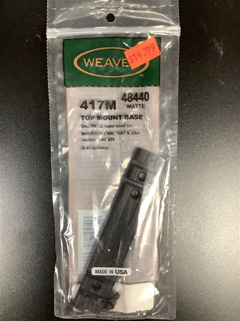 Weaver 417m 48440 Mossberg 500 Scope Base Hunters Headquarters Canada