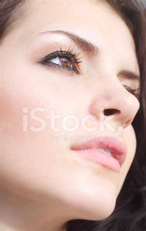 Close Up Of Beautiful Womans Face Stock Photos