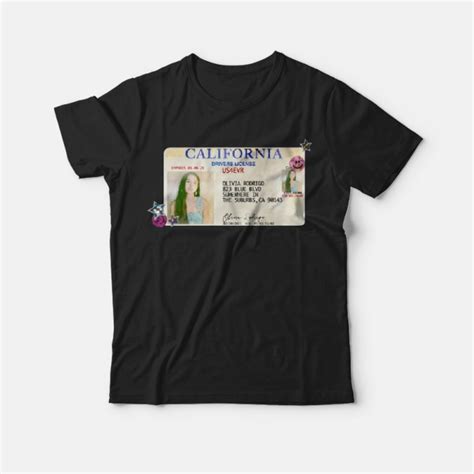 Olivia Rodrigo Drivers License T Shirt