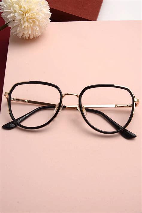 87052 oval black eyeglasses frames leoptique