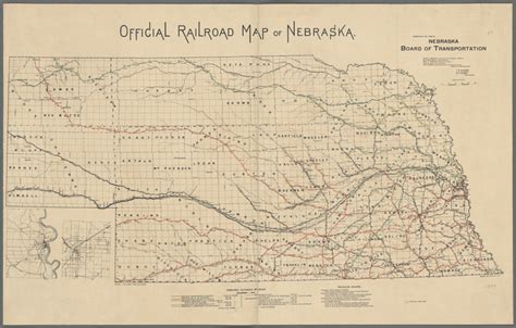 Official Railroad Map Of Nebraska Nypl Digital Collections