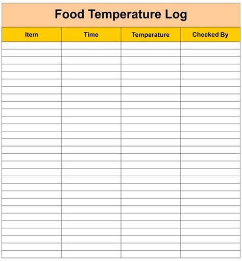 Best Printable Food Temperature Chart Food Temperatures