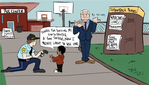 Editorial Cartoon Who Thought It Was A Good Idea To Use Nra Videos At Philly Rec Centers On