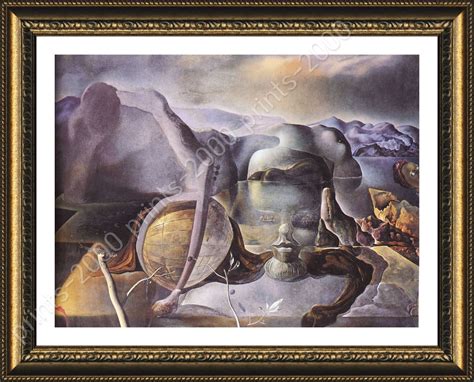 The Endless Enigma Face By Salvador Dali Framed Canvas Wall Art