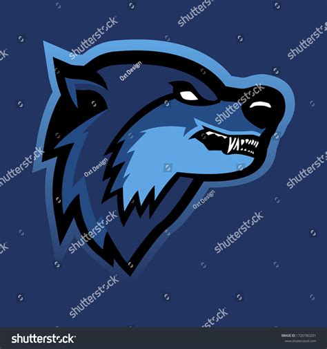 Angry Wolf Mascot Esport Logo Royalty Free Stock Vector 1720780201