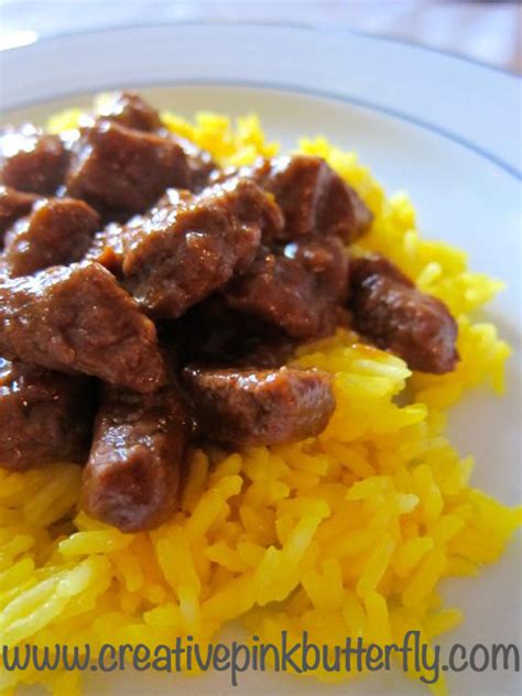 Beef Stew With Coconut Milk And Turmeric Rice Recipe Creative Pink