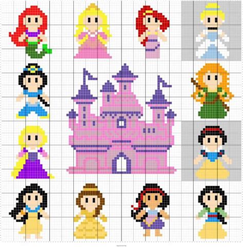 Disney Princess Pixel Art Grid Achetez En Toute Securite Et Au