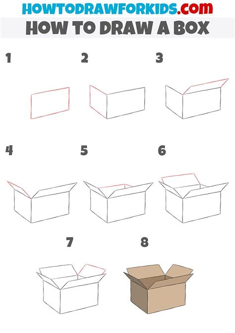How To Draw A Box Step By Step Easy Doodles Drawings Cute Easy