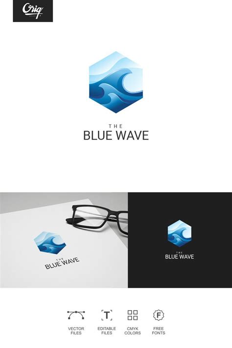 Blue Wave Logo Template 76342 Waves Logo Blue Logo Design Logo