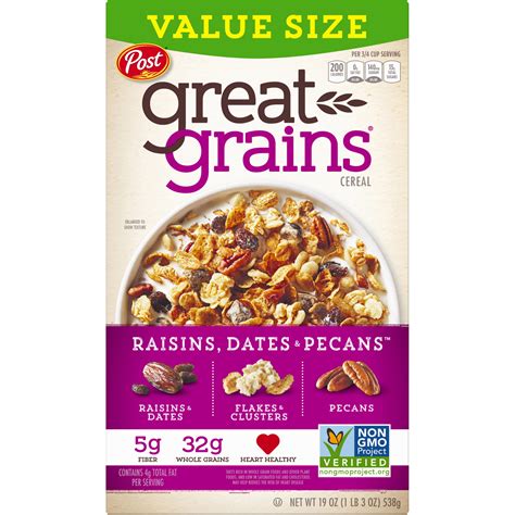 Post Great Grains Cereal Date And Raisin 19 Oz