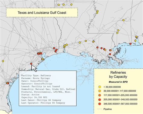 Map Of Oil Refineries In The United States World Map