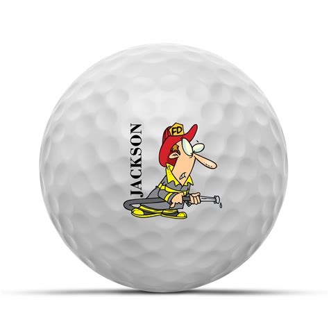 Personalized Golf Balls Funny Fireman With Hose Set Of 3 Etsy
