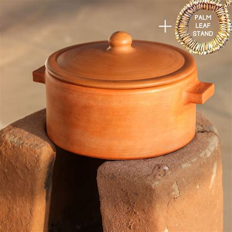 Unglazed Clay Pot For Cooking With Lid Lead Free Earthen Ph