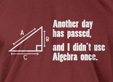 Funny Math T Shirt Another Day Passed And I Didnt Use Algebra T Shirt