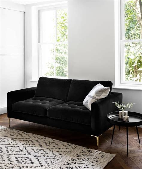 10 Black Sofas For A Dramatic Look Black Sofa Living Room Decor