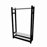 Pictures of Black Clothes Rack With Shelves