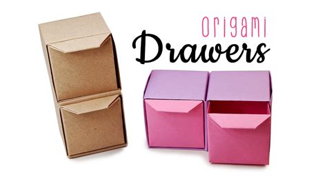 Origami Pull Out Drawers Instructions Diy Tutorial Paper Kawaii