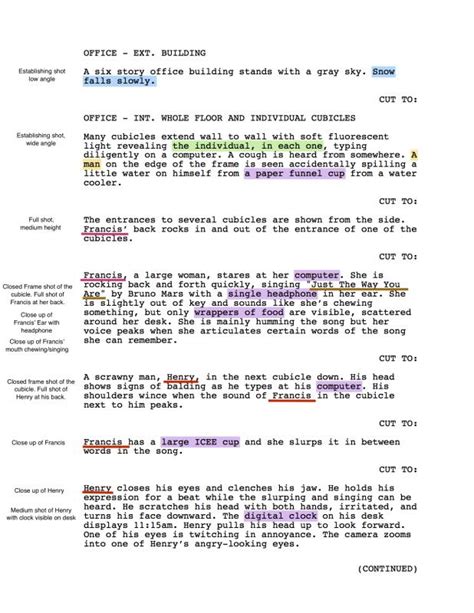 Script Format Example Template Business