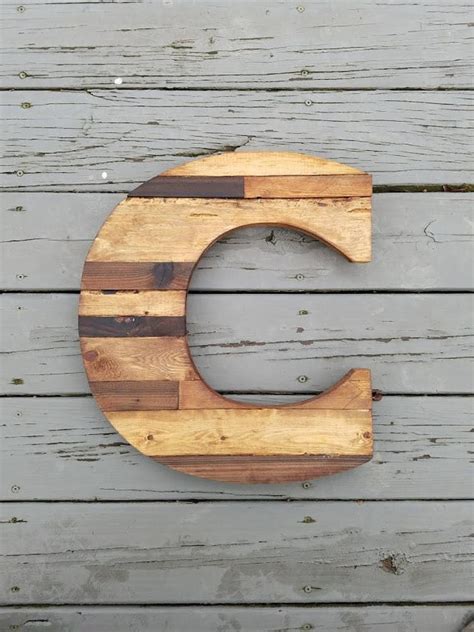 Large Wood Letters Rustic Letter Cutout Custom Wooden Wall