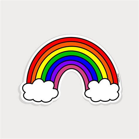 Rainbow Sticker Rainbow Vinyl Sticker Rainbow Laptop Etsy