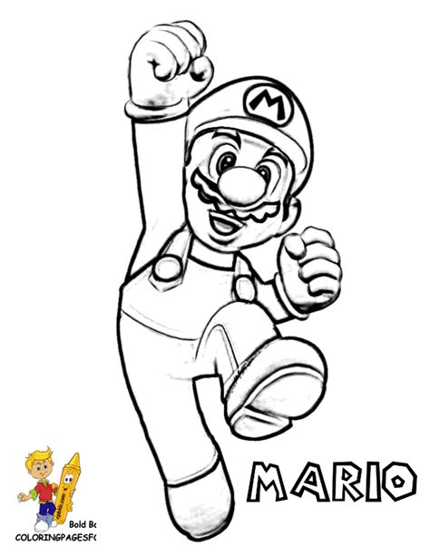 Dibujos Para Colorear E Imprimir De Mario Bros Futbol