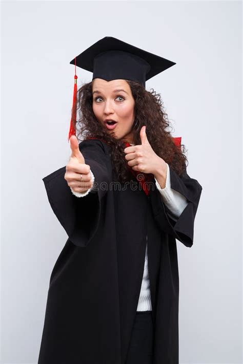 Female Student In Graduation Gown Stock Photo Image Of Beautiful
