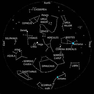 Summer Constellations In The Northern Hemisphere Outer Space Universe
