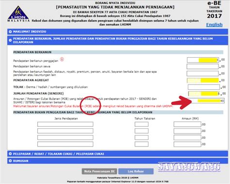 Lembaga hasil dalam negeri, lhdn (inland revenue board, irb) — who you pay your taxes to and where you register for tax filing. Borang E E Filling
