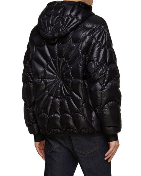 Moncler Synthetic Violier Spiderman Web Detail Hooded Puffer Jacket