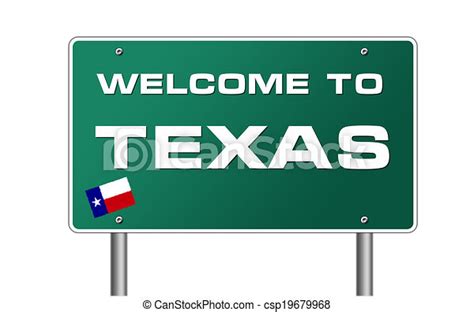 Stock Illustration Of Welcome To Texas Road Sign Illustration