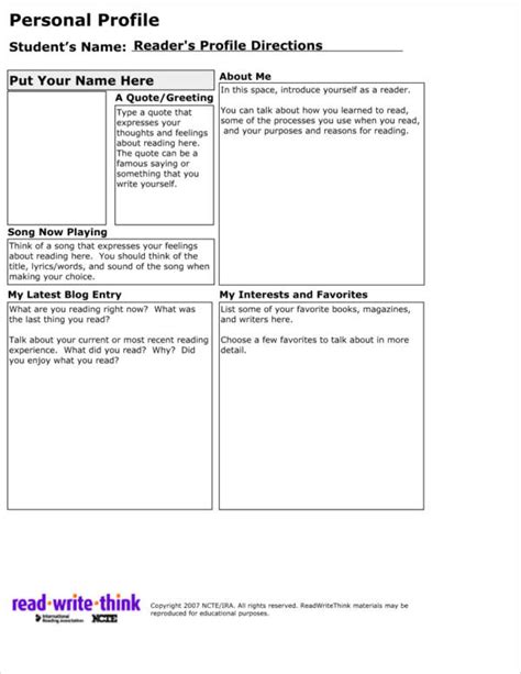 Personal Profile Template For Kids Personal Profile Ppt Examples Vrogue