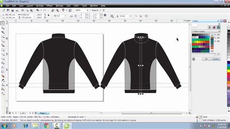 Cara Membuat Desain Baju Jaket Kereeen Depan Belakang Di Coreldraw X4