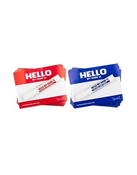 Montana Hello My Name Is Sticker Packs Red And Blue Graffstore