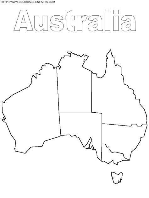 Dibujo Australia A Colorear Paginas De Dibujos Paises Para Los Ninos