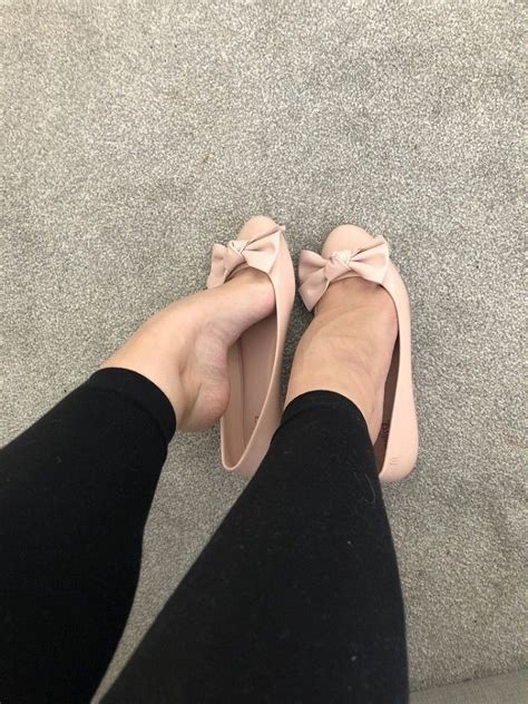 Cute Light Pink Flats With Embellished Bow Girl Soles Ballerina