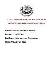 Operation Management Pdf This Is Our Presentation Xyz Company For