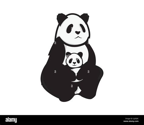 Panda Mom And Baby Illustration Vector Stock Vector Image And Art Alamy