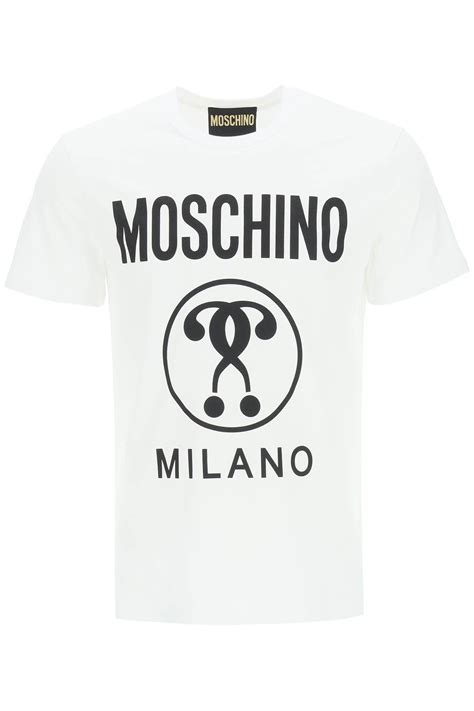 Mens Double Question Mark T Shirt By Moschino Coltorti Boutique