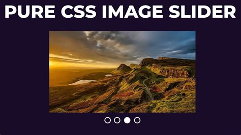 Pure Css Image Slider Using Only Html Css Youtube